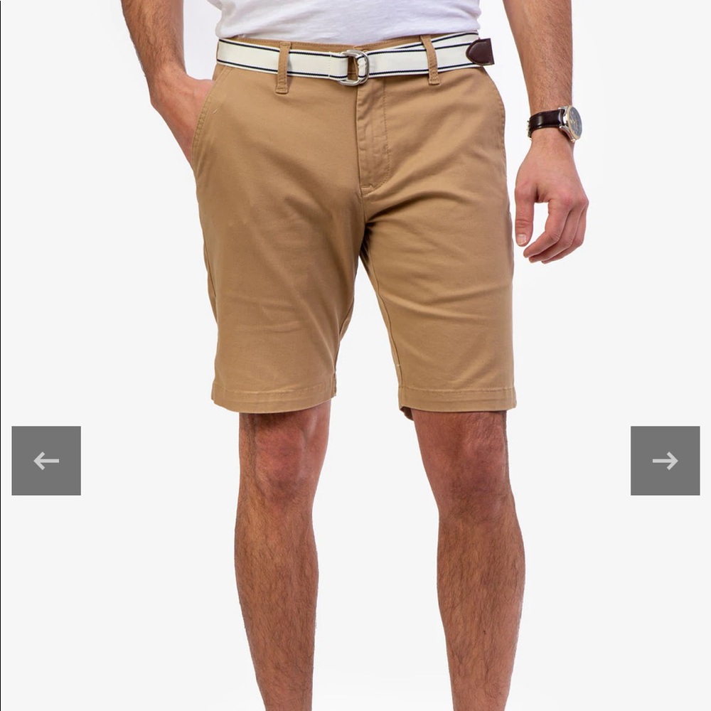 U.S. POLO ASSN Men's Tan Khaki Active Stretch Hartford Short Sz 36